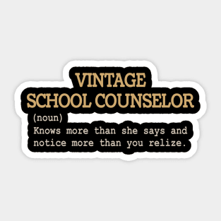 Vintage School Counselor - Old Type Sticker